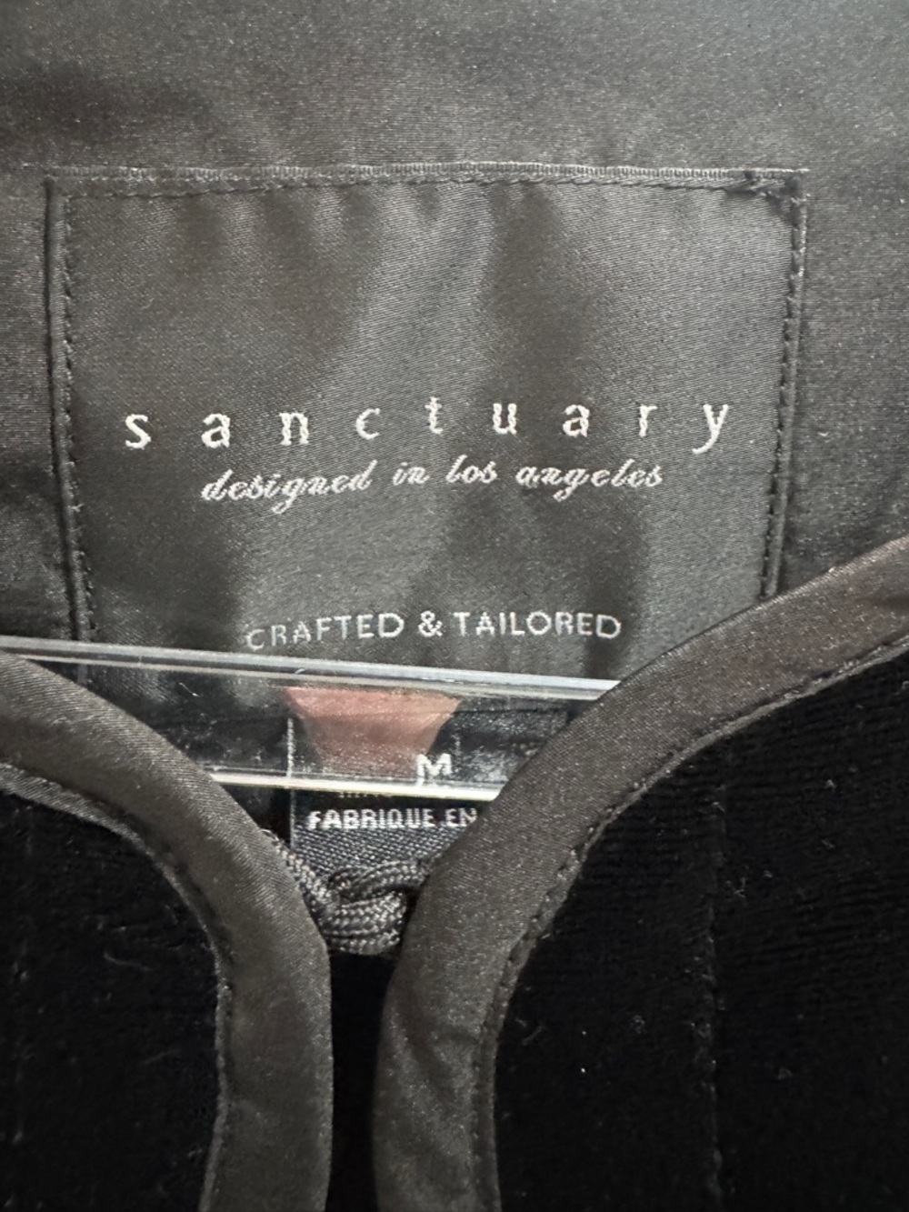 Sanctuary Quilted Velvet Open-Front Jacket - Charcoal - Picture 5 of 5